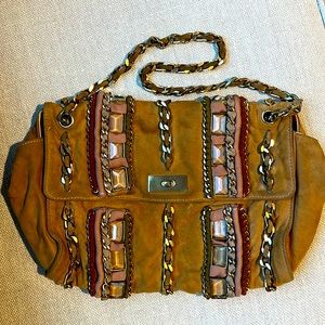 Chloe Suede Embellished Shoulder Bag.